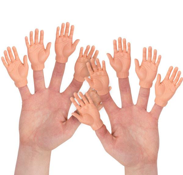 Accoutrements Set of Ten Finger Hands Finger Puppets 